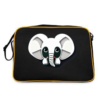 Little Elephant Cartoon Cute Adventure 11 - Retro Bag - black/gold - Back