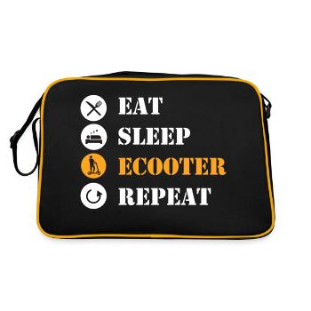 E-Scooter E-Roller Scooter - Sac Retro - noir/or - Dos