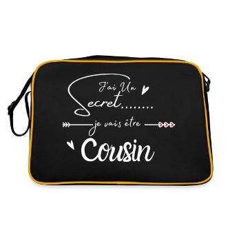 Je vais être cousin - Sac Retro - noir/or - Dos