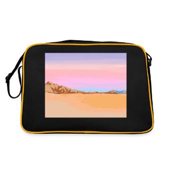 Landschaften #1: das Dessert - Retro Tasche - Schwarz/Gold - Hinten