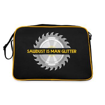 Sawdust is man glitter - Retro Bag - black/gold - Back