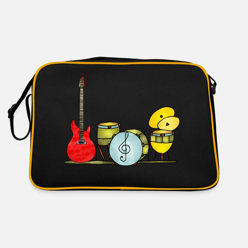 Musikinstrumente - Retro Tasche - Schwarz/Gold