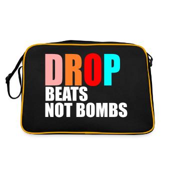 Citation de musique de danse - Sac Retro - noir/or - Dos