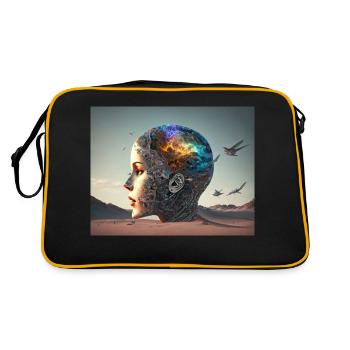 Open Thoughts Desert - Retro Bag - black/gold - Back