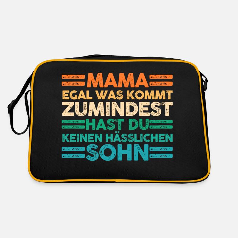 Sohn Muttertag Mutter Mama Retro Tasche