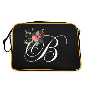 Lettre b fleuris - Sac Retro - noir/or - Dos