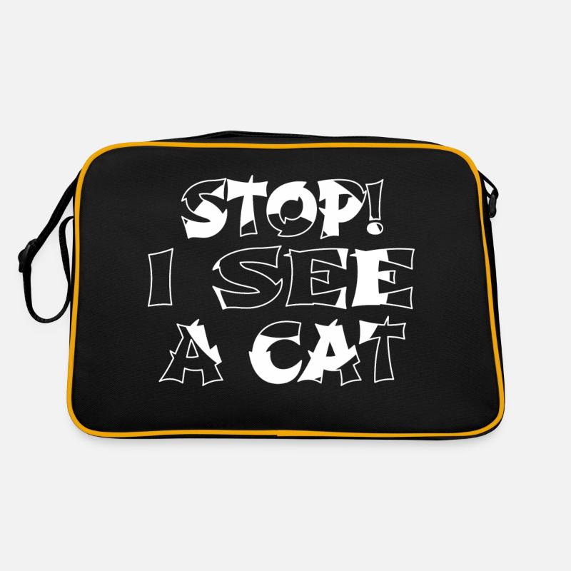 happy black cat long sleeve shirts gift idea Retro Tasche