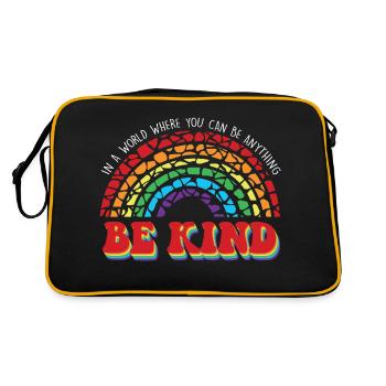 In A World Where You Can Be Anything Be Kind - Retro Bag - black/gold - Back