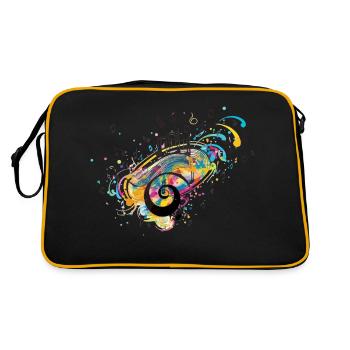 Music madness - Retro Bag - black/gold - Back