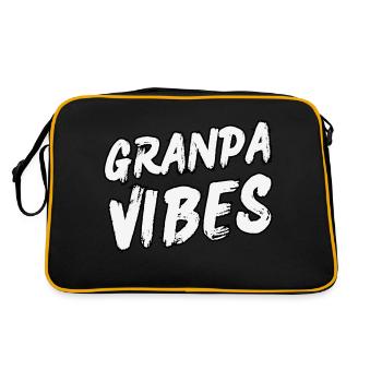 Opa-Vibes - Retro Tasche - Schwarz/Gold - Hinten