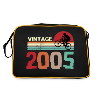Vintage Birthday retro sunset design - Retro Bag - black/gold - Back