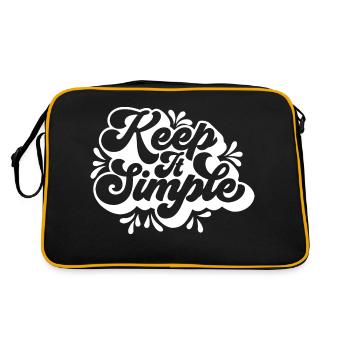 Keep it simple - Retro Bag - black/gold - Back