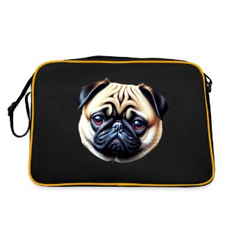 chien bouledogue français - Sac Retro - noir/or - Dos