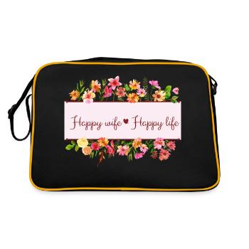 Femme heureuse, vie heureuse - Sac Retro - noir/or - Dos