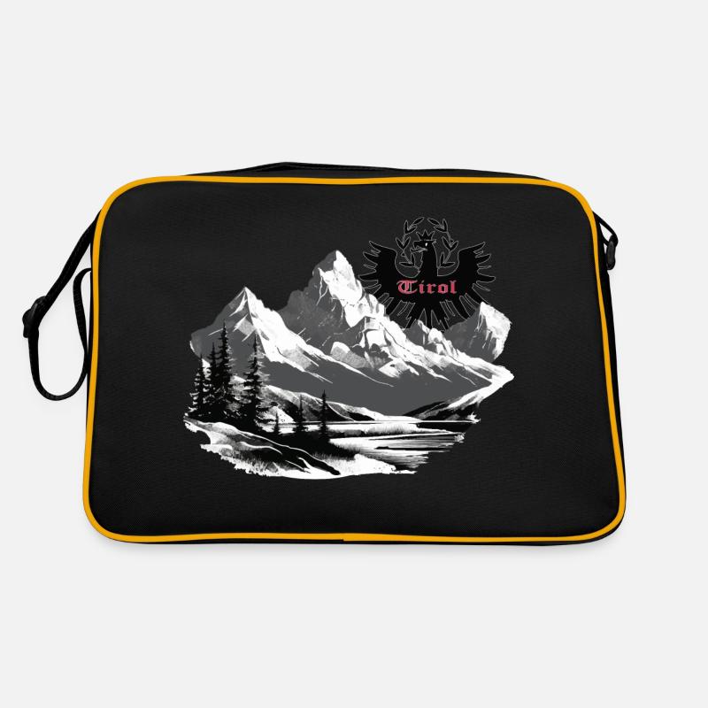 Tyrolean eagle with mountains, loyalty to the state of Tyrol Retro Bag