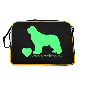 Love is a Newfoundland 009 - Retro Bag - black/gold - Back