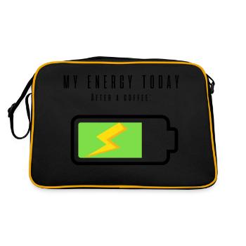 Batterie rechargeable avec café | Amateurs de café - Sac Retro - noir/or - Dos