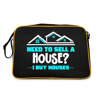 Avez-vous besoin d’une maison à vendre que j’achète - Sac Retro - noir/or - Dos