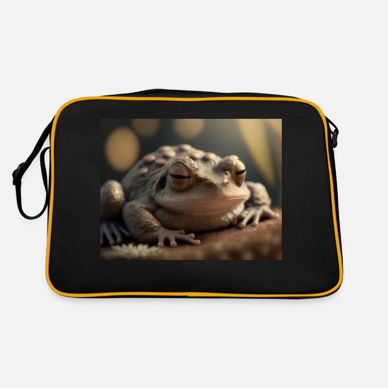 Cute animals doing hibernation – toad Retro Bag