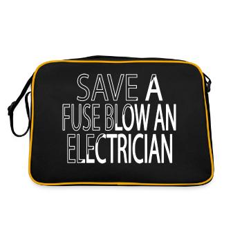 idée cadeau dictons drôles vêtements d’électricien - Sac Retro - noir/or - Dos