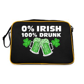 0 % Irlandais 100 % Ivre - Sac Retro - noir/or - Dos