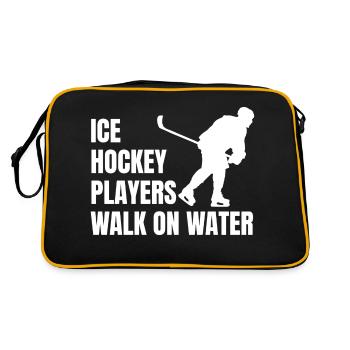 Joueur de hockey sur glace Fan de hockey Équipe de hockey sur glace Hockey sur glace - Sac Retro - noir/or - Dos