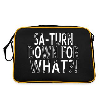 birthday present idea funny quote space ship - Retro Bag - black/gold - Back