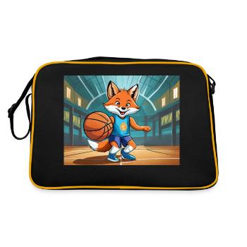 mignon petit renard démon vie quotidienne - basket-ball - Sac Retro - noir/or - Dos