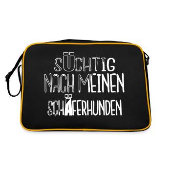 Cadeau d’anniversaire chien préféré citation Animal - Sac Retro - noir/or - Dos