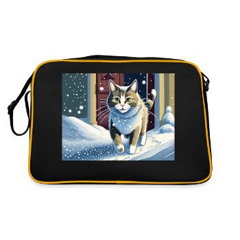 ABC, neige autour du chat ABC, die Katze lief im - Sac Retro - noir/or - Dos