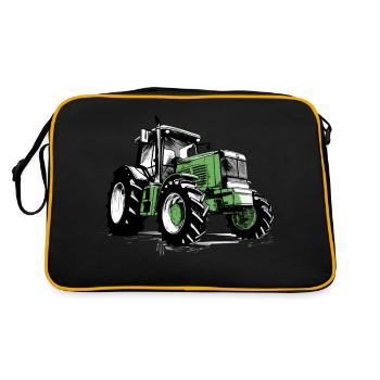 Tracteur vert - Sac Retro - noir/or - Dos