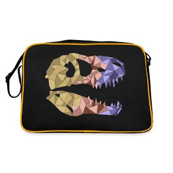 T REX SKULL géométrique coloré - Sac Retro - noir/or - Dos