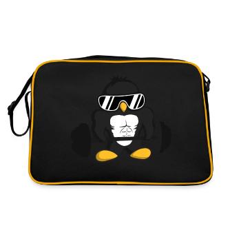 Bodybuilder Penguin Funny Cool Muscles Lunettes De Soleil - Sac Retro - noir/or - Dos