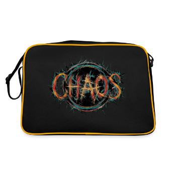 Chaos. Un design fou avec une image désordonnée - Sac Retro - noir/or - Dos