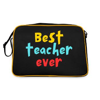 Meilleur professeur de tous les temps - Sac Retro - noir/or - Dos