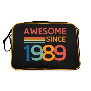 Awesome since 1989 - Sac Retro - noir/or - Dos