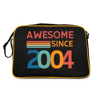 Awesome since 2004 - Sac Retro - noir/or - Dos