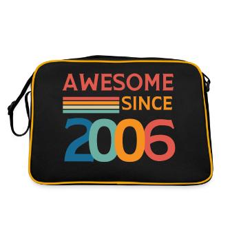 Awesome since 2006 - Sac Retro - noir/or - Dos