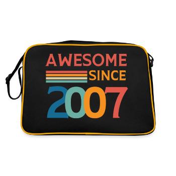 Awesome since 2007 - Sac Retro - noir/or - Dos