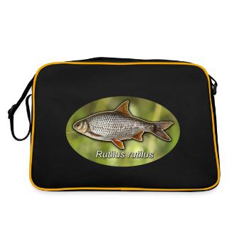 Roach with green background - Retro Bag - black/gold - Back