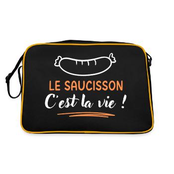 Le saucisson c'est la vie - Sac Retro - noir/or - Dos