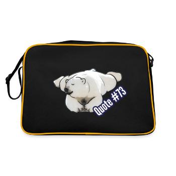 Quote #73 eh...you do it. - Retro Bag - black/gold - Back