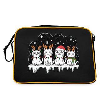 Four Cats Christmas Led Lights - Retro Bag - black/gold - Back