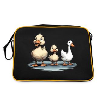 DUCKS AND GOOSE - Retro Bag - black/gold - Back