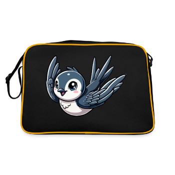 Swallow - Retro Bag - black/gold - Back