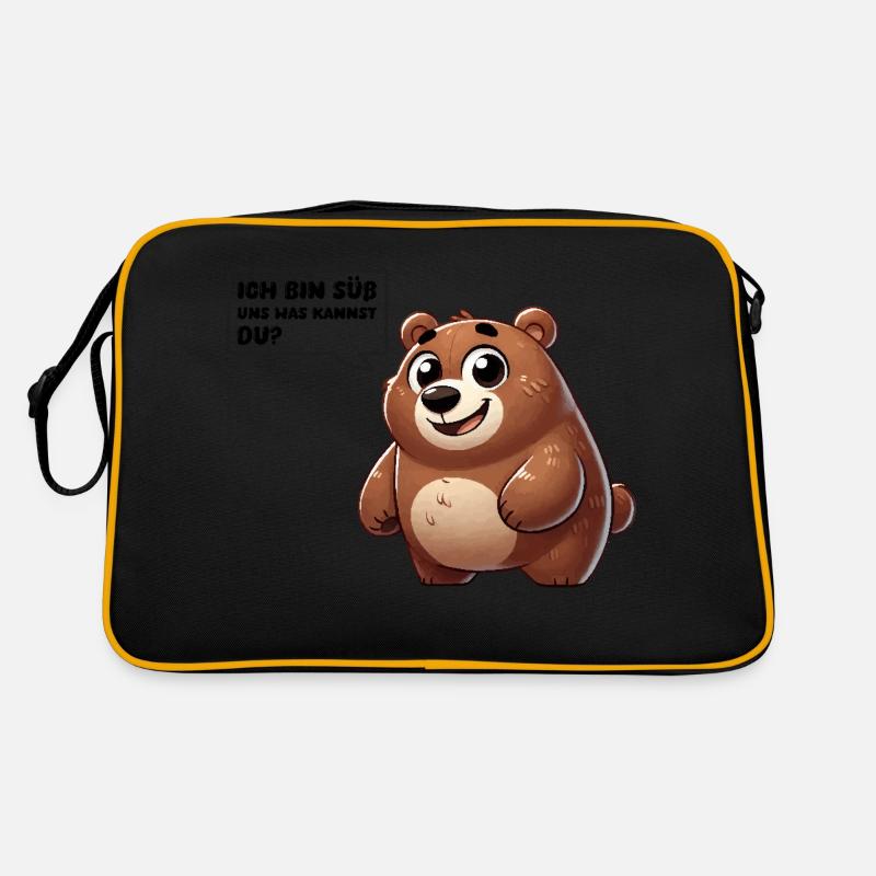 bär comic süß Retro Tasche