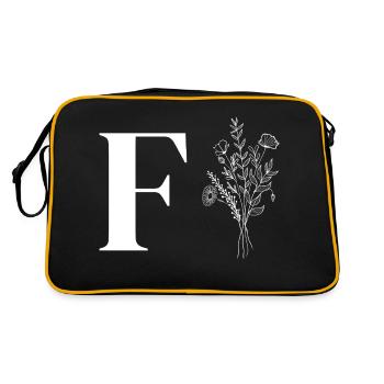 Minimalist flowers - Retro Bag - black/gold - Back