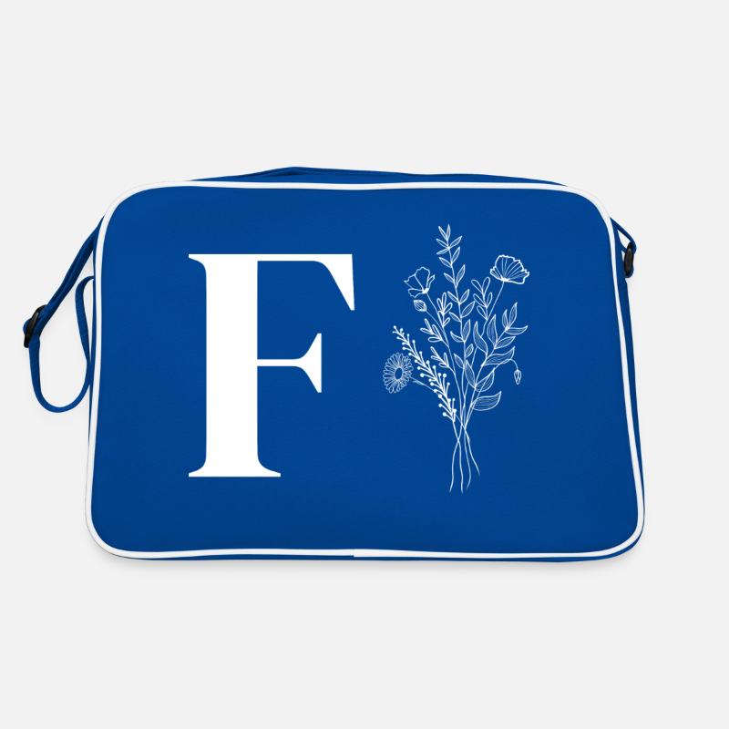Minimalistische Blumen Retro Tasche