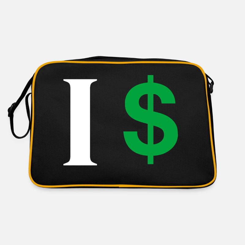 Buchstabe i Dollar Retro Tasche