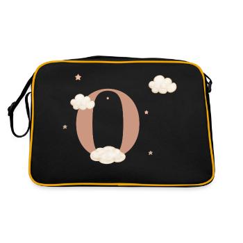 Lettre o nuages étoiles - Sac Retro - noir/or - Dos